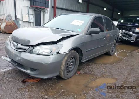 2005 Honda Civic Vp from USA, damaged, VIN 1HGES16415L003111